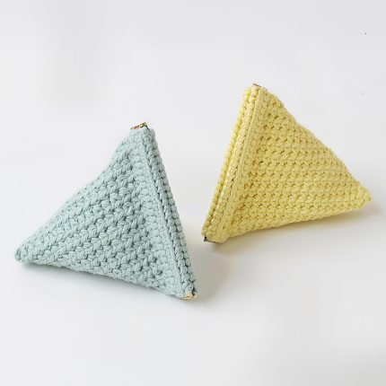 日本hamanaka 秘魯tanguis cotton三角立體彈片口金包材料包 (湖水綠)