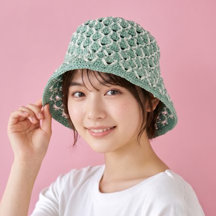 【自選組合材料包】hamanaka andaria soft 鏤空開衩漁夫帽材料包