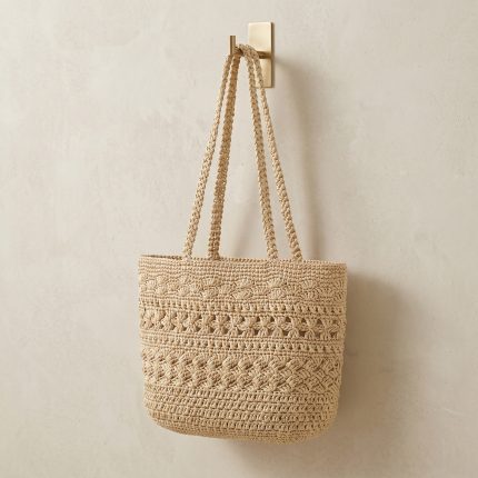 【自選組合材料包】hamanaka eco andaria / hamanaka andaria soft 鏤空花樣手挽袋編織材料包