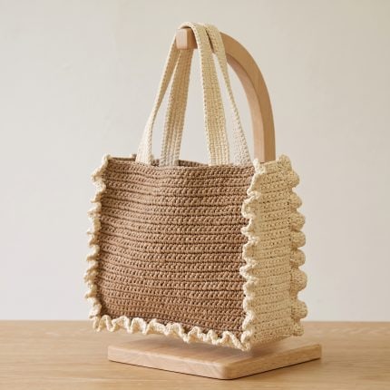 【自選組合材料包】hamanaka andaria soft 荷葉邊方形tote手袋材料包 (b)